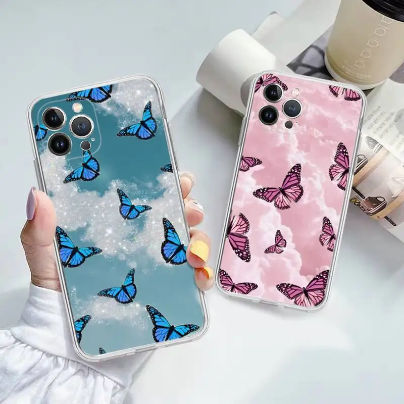 Aesthetic Cloud Sky Butterflies Phone Case For iPhone 11 12 13 14 Mini Pro Max XR X XS TPU Clear Case For 8 7 6 Plus SE 2020
Aesthetic Cloud Sky Butterflies Phone Case For iPhone 11 12 13 14 Mini Pro Max XR X XS TPU Clear Case For 8 7 6 Plus SE 2020
