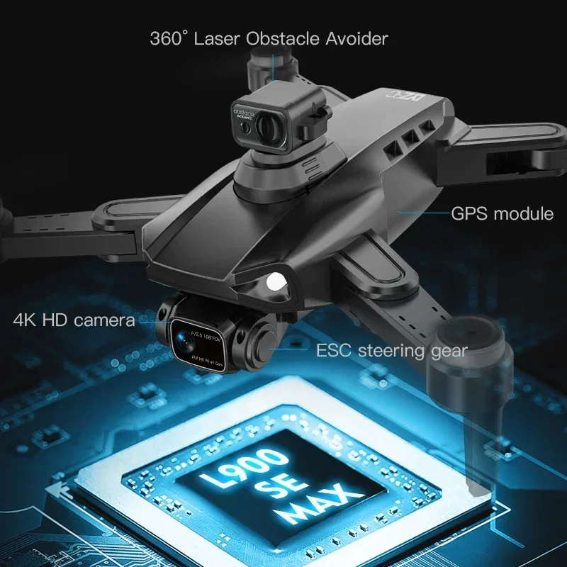 4K Brushless Motor RC Quadcopter Professional Camera 5G WIFI FPV L900 Pro SE MAX Drone 360° Obstacle Avoidance Mini Dron Toy
4K Brushless Motor RC Quadcopter Professional Camera 5G WIFI FPV L900 Pro SE MAX Drone 360° Obstacle Avoidance Mini Dron Toy