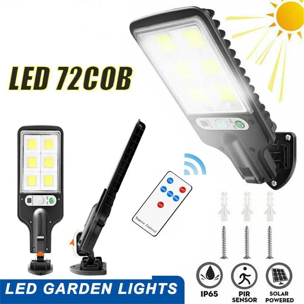 

1200w Led Solar Lamp Flood Light 3 Modes Ip65 Waterproof Outdoor Pir Motion Sensor Garden Lamp With Remote Control for Garden
