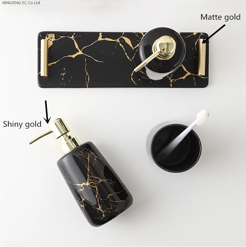 Nordic Marble Toothpaste Dispenser, Modern Bathroom Decoration Accessories, Golden Lotion Bottle, Mouthwash Cup, Ceramic Tray
Nordic Marble Toothpaste Dispenser, Modern Bathroom Decoration Accessories, Golden Lotion Bottle, Mouthwash Cup, Ceramic Tray