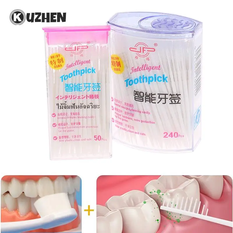 50/200/240Pcs Double-headed Toothstick Interdental Brush Dental Oral Care Clean Toothpicks Brush Food Residue Cleaning Tools
50/200/240Pcs Double-headed Toothstick Interdental Brush Dental Oral Care Clean Toothpicks Brush Food Residue Cleaning Tools