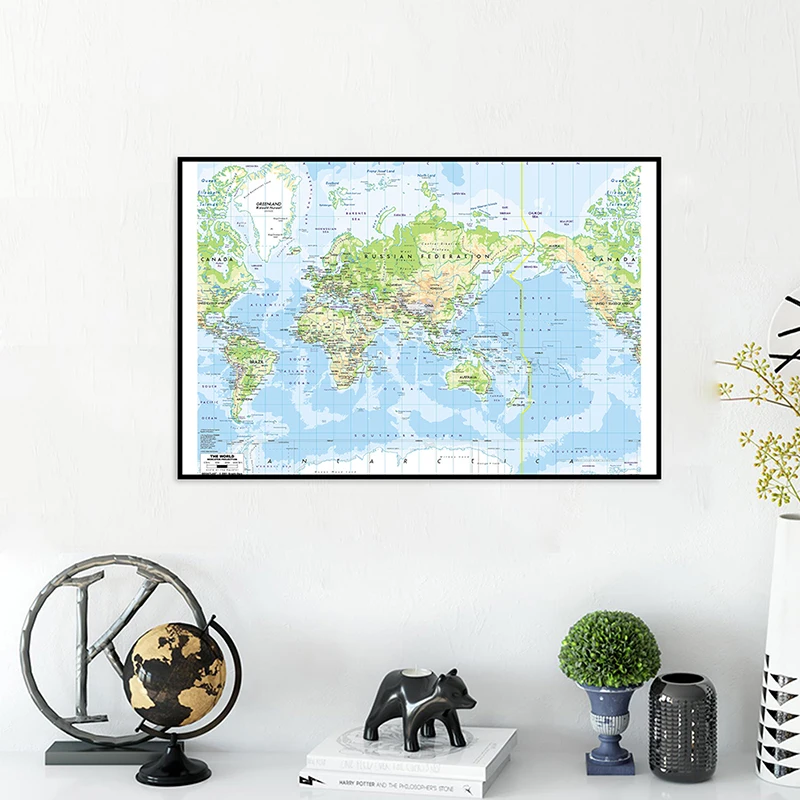 24x36 inch The World Mercator Procjection 2001 Version World Map For School Office Wall Decor And Study Education
24x36 inch The World Mercator Procjection 2001 Version World Map For School Office Wall Decor And Study Education
