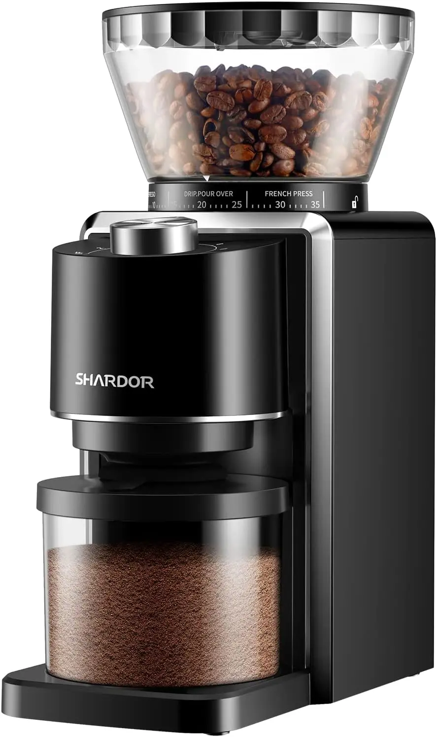 Conical Burr Coffee Grinder, Electric Adjustable Burr Mill with 35 Precise Grind Setting for 2-12 Cup, Black
Conical Burr Coffee Grinder, Electric Adjustable Burr Mill with 35 Precise Grind Setting for 2-12 Cup, Black