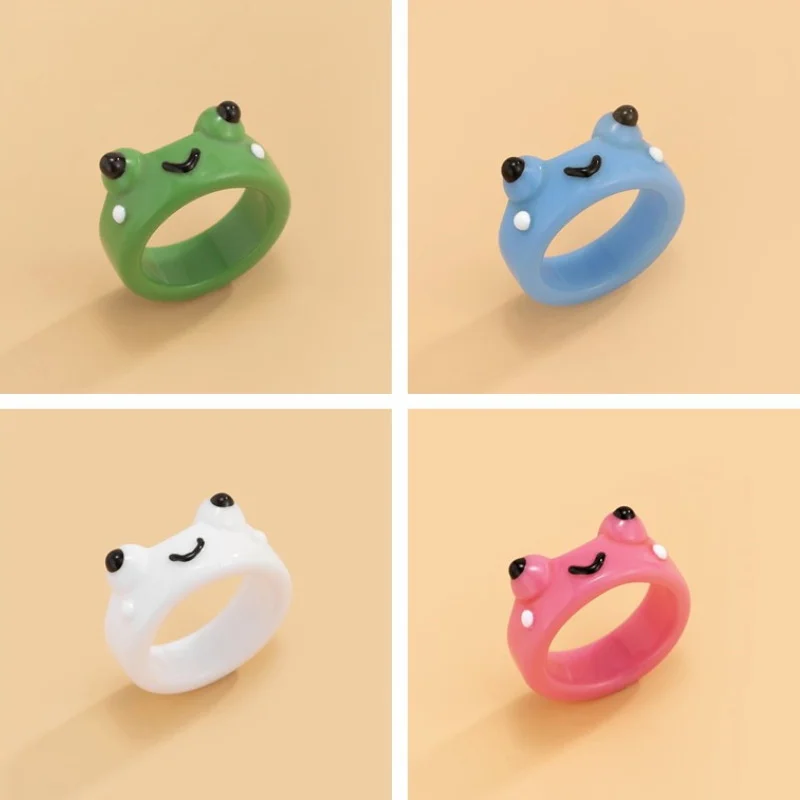 Fashion Colorful Resin Acrylic Cute Frog Ring For Women Creative Cartoon Animal Rings Friendship Jewelry Gift for Kids Friends
Fashion Colorful Resin Acrylic Cute Frog Ring For Women Creative Cartoon Animal Rings Friendship Jewelry Gift for Kids Friends