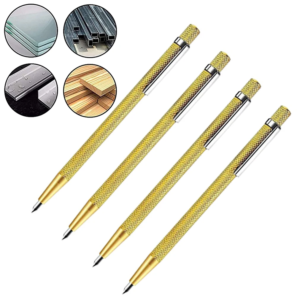 Tool Cutting Pen 150mm / 6 Inch 4Pcs Carbide Diamond Glass Cutter Gold Machine Lettering Pen Scriber Brand New
Tool Cutting Pen 150mm / 6 Inch 4Pcs Carbide Diamond Glass Cutter Gold Machine Lettering Pen Scriber Brand New