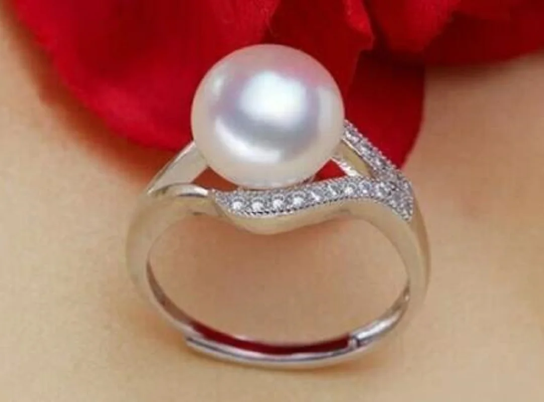 

Новое кольцо AAAA 10-11 мм с натуральным белым жемчугом ЮЖНОГО МОРЯ 925s