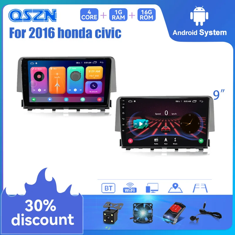 Android 12 For Honda Civic 2016 - 2018 Car Radio Stereo Multimedia Navigation GPS Video Player DSP Wireless Carplay Auto
Android 12 For Honda Civic 2016 - 2018 Car Radio Stereo Multimedia Navigation GPS Video Player DSP Wireless Carplay Auto