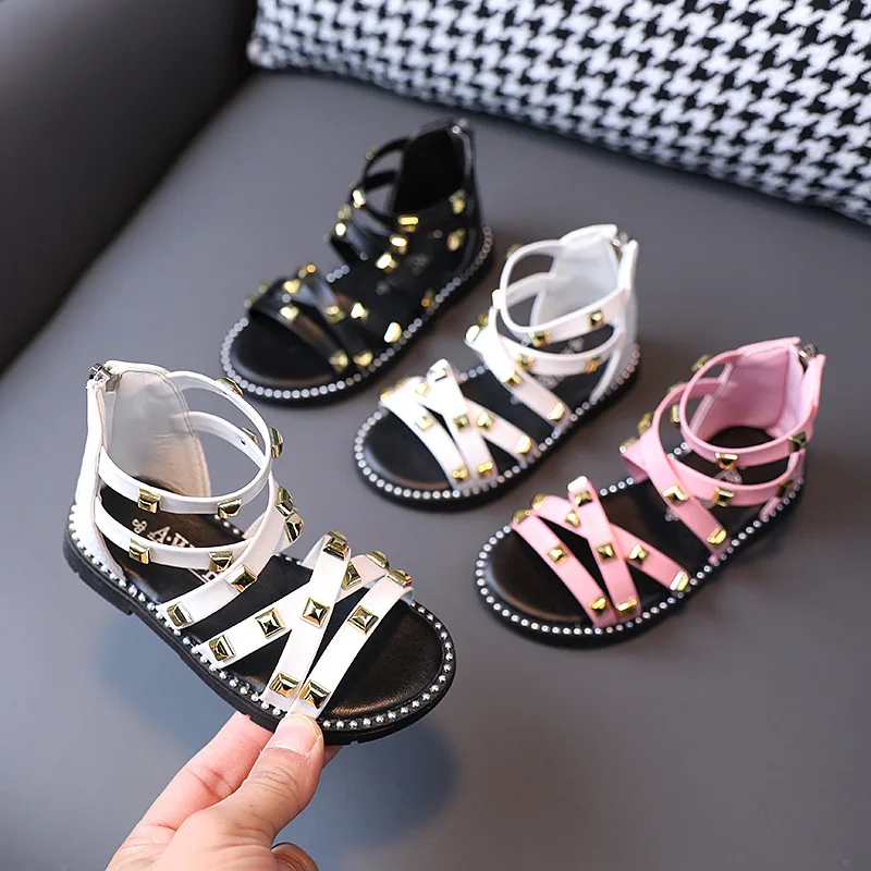 Children Roman Sandals Girls Rivets High Top Kids Gladiator Sandals Fashion Casual Soft Anti-Slippery Baby Princess Beach Shoes
Children Roman Sandals Girls Rivets High Top Kids Gladiator Sandals Fashion Casual Soft Anti-Slippery Baby Princess Beach Shoes