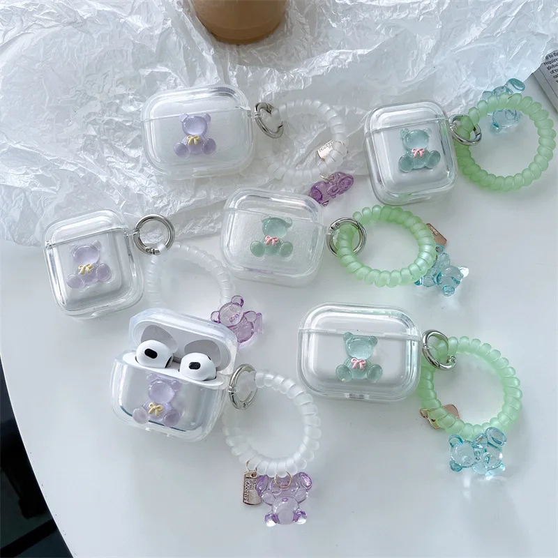 INS Korea Cute 3D Candy Bear Transparent Earphone Case For Airpods 3 1 2 Pro Anti-lost Rope Bluetooth Headphone Soft Cover Box
INS Korea Cute 3D Candy Bear Transparent Earphone Case For Airpods 3 1 2 Pro Anti-lost Rope Bluetooth Headphone Soft Cover Box
