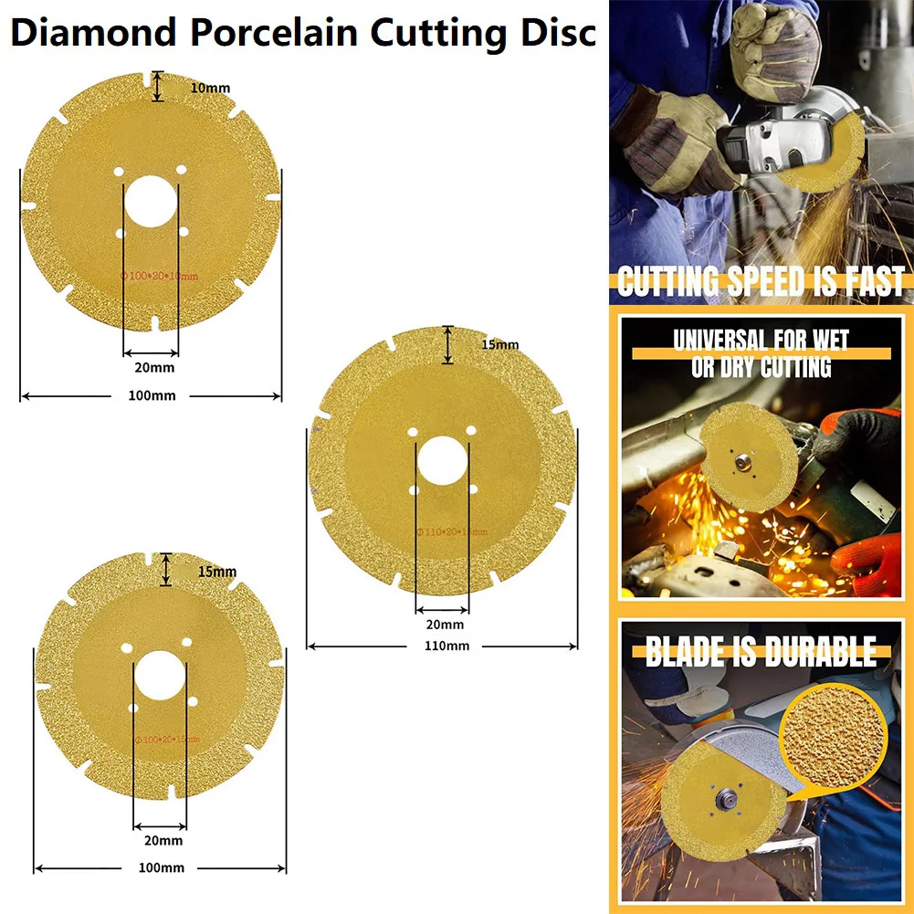 1 Pcs Cutting Disc 100/110mm 10/15mm Bored Diamond Saw Blades For Concrete Granit Ceramic Tile Cutting Blade Construction Tools
1 Pcs Cutting Disc 100/110mm 10/15mm Bored Diamond Saw Blades For Concrete Granit Ceramic Tile Cutting Blade Construction Tools