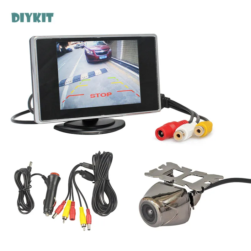 DIYKIT Wired 3.5 inch TFT LCD Car Monitor Waterproof Rear View Camera Kit Reversing Camera Parking Assistance System
DIYKIT Wired 3.5 inch TFT LCD Car Monitor Waterproof Rear View Camera Kit Reversing Camera Parking Assistance System