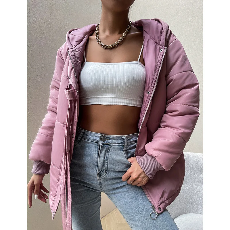 Winter Women Warm Loose Thick Coat And Tops Fashion Solid Pocket Hooded Zip-up Jacket Female Casual Long Sleeve Buttoned Outwear
Winter Women Warm Loose Thick Coat And Tops Fashion Solid Pocket Hooded Zip-up Jacket Female Casual Long Sleeve Buttoned Outwear