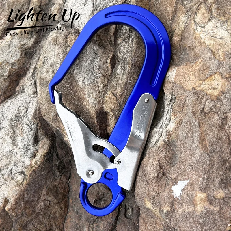 

Aluminum Safety Lock Buckle 25KN Mountaineering Downhill Survival Hook Outdoor Rock Climbing Carabiner Rescue Height Equipment