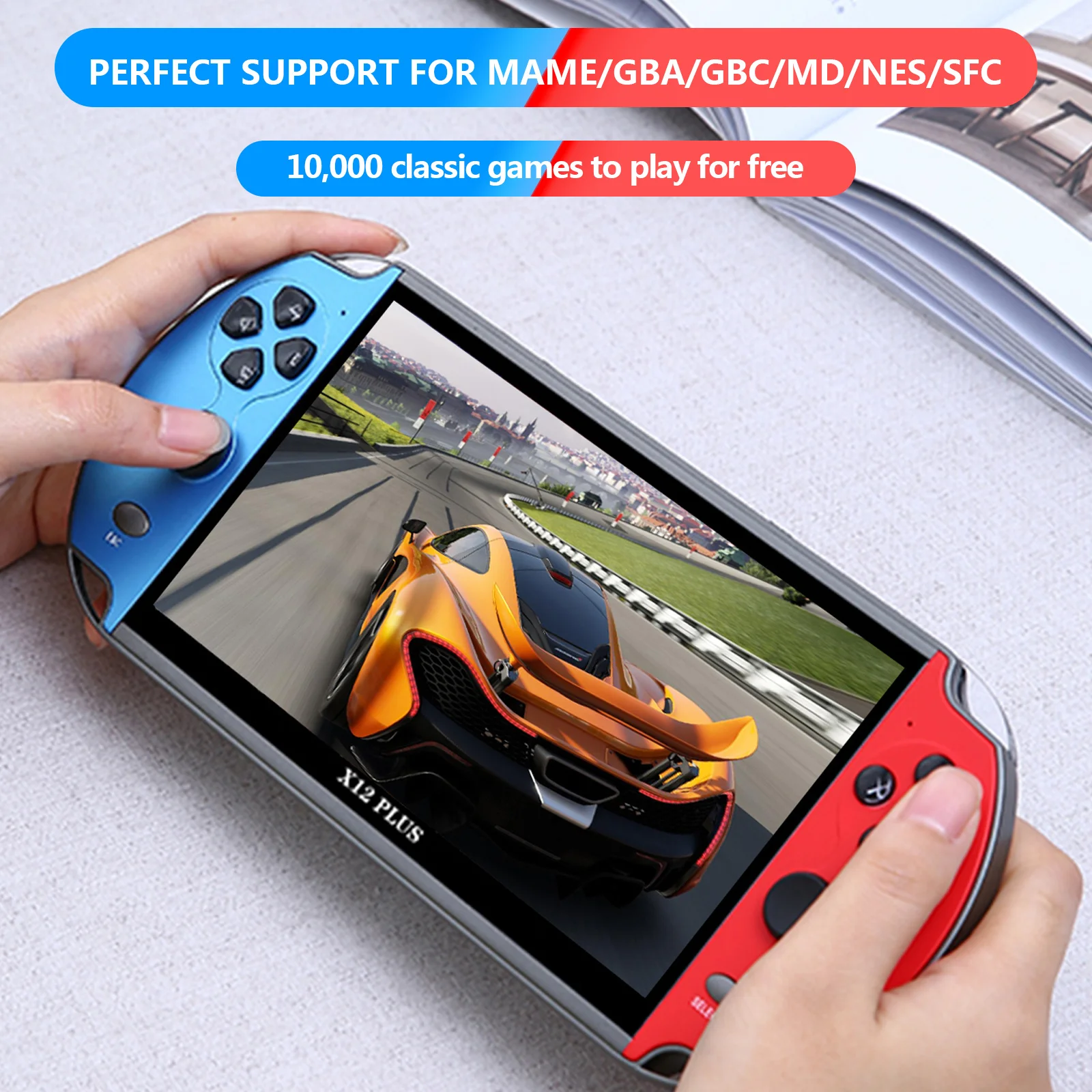 X7/X12 Plus Portable Gaming Console For 10.000 Classic Free Games 4.3/5.1/7.1 Cal HD Handheld Portable Audio-Video Player Sale
X7/X12 Plus Portable Gaming Console For 10.000 Classic Free Games 4.3/5.1/7.1 Cal HD Handheld Portable Audio-Video Player Sale