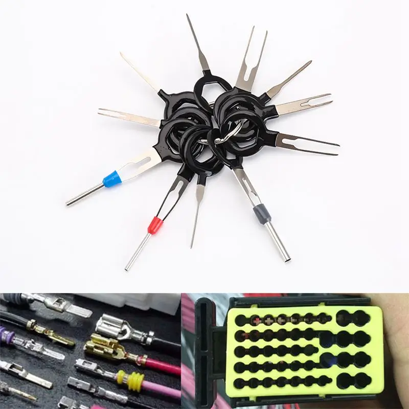 BEAU-11PCS Auto Car Plug Circuit Board Wire Harness Terminal Extraction Pick Connector Crimp Pin Back Needle Remove Tool Set
BEAU-11PCS Auto Car Plug Circuit Board Wire Harness Terminal Extraction Pick Connector Crimp Pin Back Needle Remove Tool Set