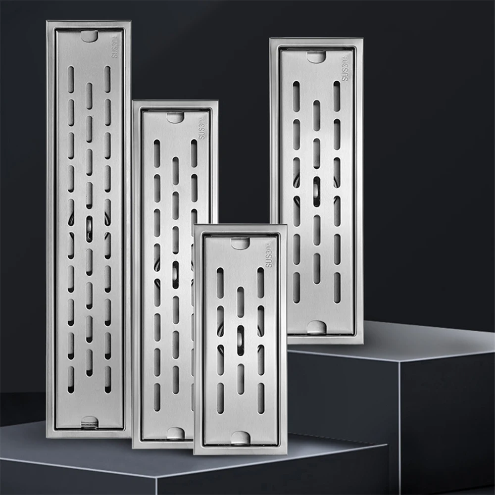Anti-odor Drains Rectangle Linear Waste Drainer Bathroom Floor Drain Cover Stopper Bathroom Shower Drain Hair Catcher
Anti-odor Drains Rectangle Linear Waste Drainer Bathroom Floor Drain Cover Stopper Bathroom Shower Drain Hair Catcher
