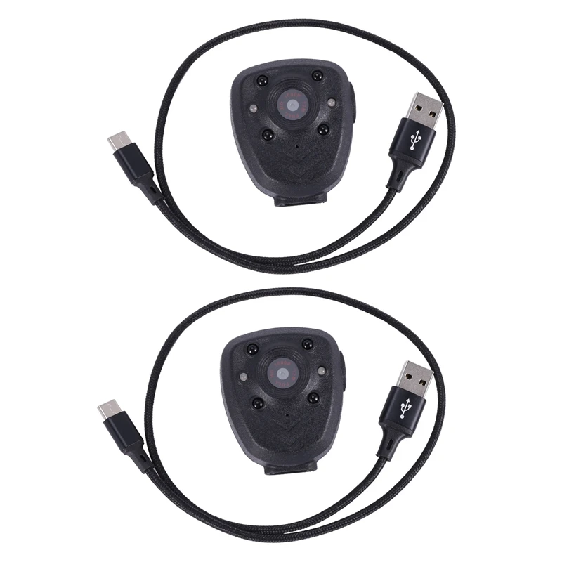 

2X HD 1080P Police Body Lapel Worn Video Camera DVR IR Night Visible LED Light Cam 16G