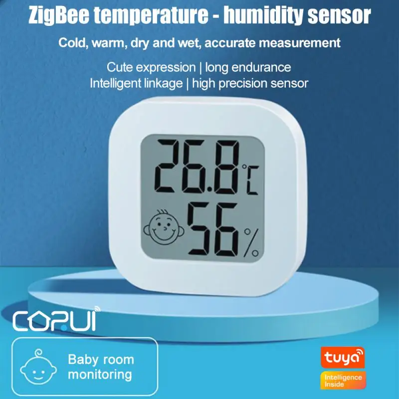CoRui Tuya ZigBee Temperature & Humidity Sensor Cute Expression Smart Life APP Remote Control Support Alexa Google Assistant
CoRui Tuya ZigBee Temperature & Humidity Sensor Cute Expression Smart Life APP Remote Control Support Alexa Google Assistant