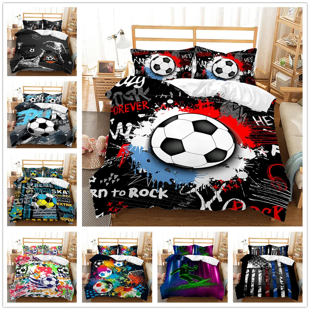 New Sports Series 2/3pcs Duvet Cover Set Queen Kids Boys Football Printed Bedding Set with Pillowcase No Sheet Bedroom Decor
New Sports Series 2/3pcs Duvet Cover Set Queen Kids Boys Football Printed Bedding Set with Pillowcase No Sheet Bedroom Decor