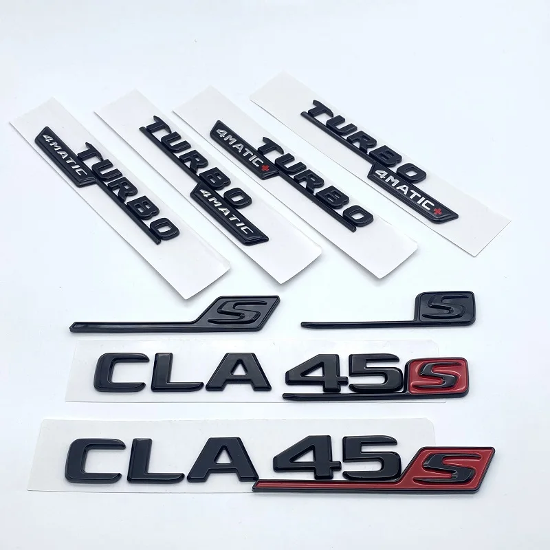 

Glossy Black Letters Numbers Emblem CLA45 CLA45S Turbo 4matic for Mercedes Benz AMG Car Fender Trunk Rear C118 W117 Logo Sticker