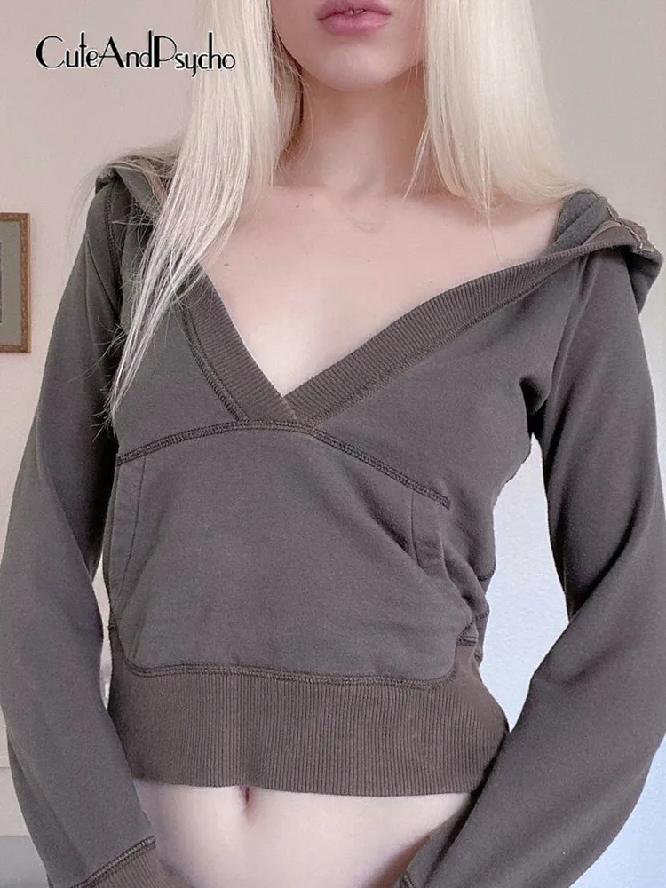 Cuteandpsycho Casual Retro Harajuku Sweatshirts Vintage Hooded Long Sleeve Front Pocket Crop Tops Fashion Autumn Women Outfits
Cuteandpsycho Casual Retro Harajuku Sweatshirts Vintage Hooded Long Sleeve Front Pocket Crop Tops Fashion Autumn Women Outfits