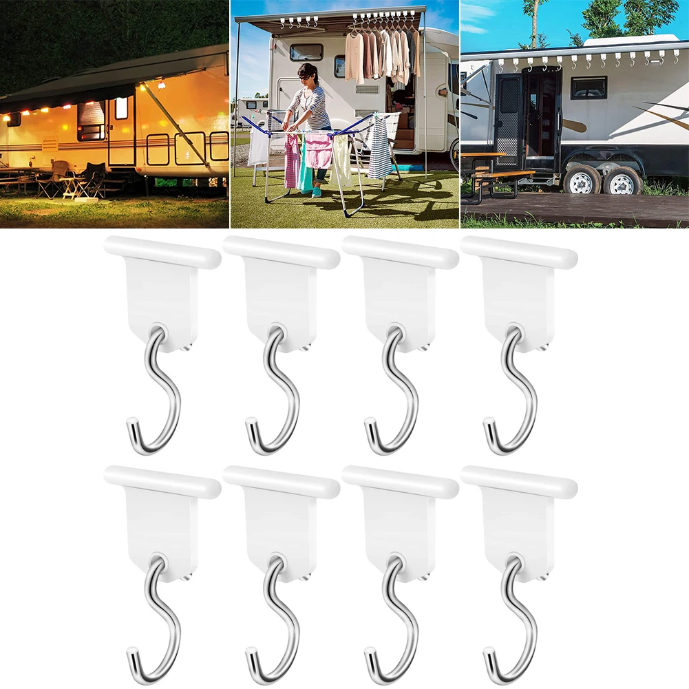8PCS Outdoor RV Hook Shed Hook Single Hole White Hook Rack With Holes With S Hook Awning Camping Accessory Hooks 4 X 3.7 Cm
8PCS Outdoor RV Hook Shed Hook Single Hole White Hook Rack With Holes With S Hook Awning Camping Accessory Hooks 4 X 3.7 Cm