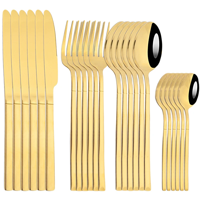 24/36Pcs Flatware Set Mirror Gold Cutlery with Cutlery Set Stainless Steel Knife Fork Spoon Dinnerware Kitchen Dinner Silverware
24/36Pcs Flatware Set Mirror Gold Cutlery with Cutlery Set Stainless Steel Knife Fork Spoon Dinnerware Kitchen Dinner Silverware