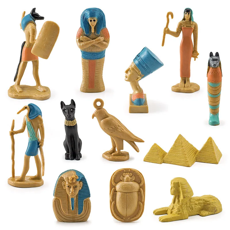 12Pcs Simulated Ancient Egyptian Queen Leopard Head Figure Pyramid Sphinx Mummy Box Model Decoration Kids Plastic Model Toy Set
12Pcs Simulated Ancient Egyptian Queen Leopard Head Figure Pyramid Sphinx Mummy Box Model Decoration Kids Plastic Model Toy Set