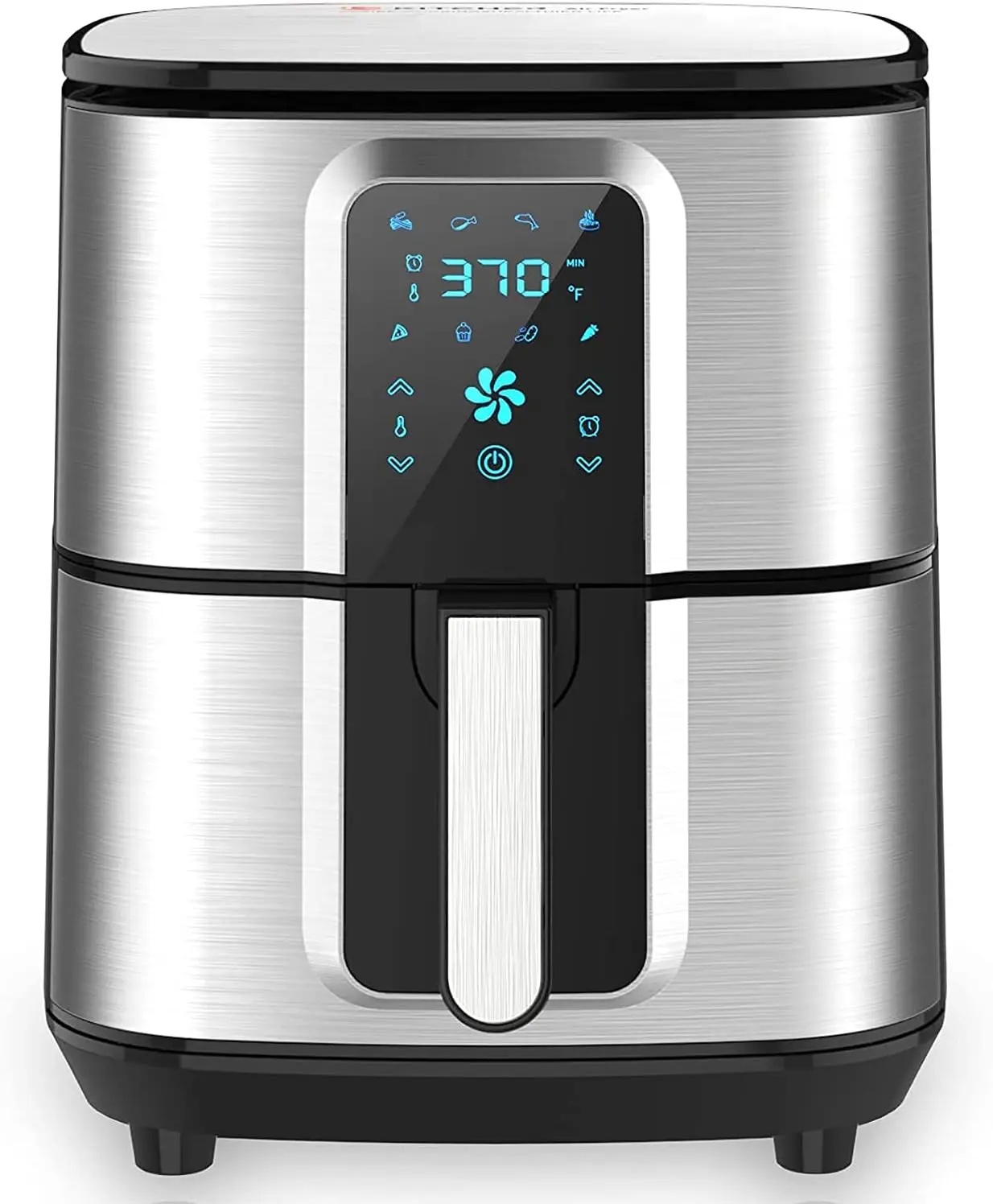 Air Fryer, Hot Air Fryer with 8 Cooking Functions Temperature Timer Control Led Touch Screen 50 Recipes, Stainless Steel Silver
Air Fryer, Hot Air Fryer with 8 Cooking Functions Temperature Timer Control Led Touch Screen 50 Recipes, Stainless Steel Silver