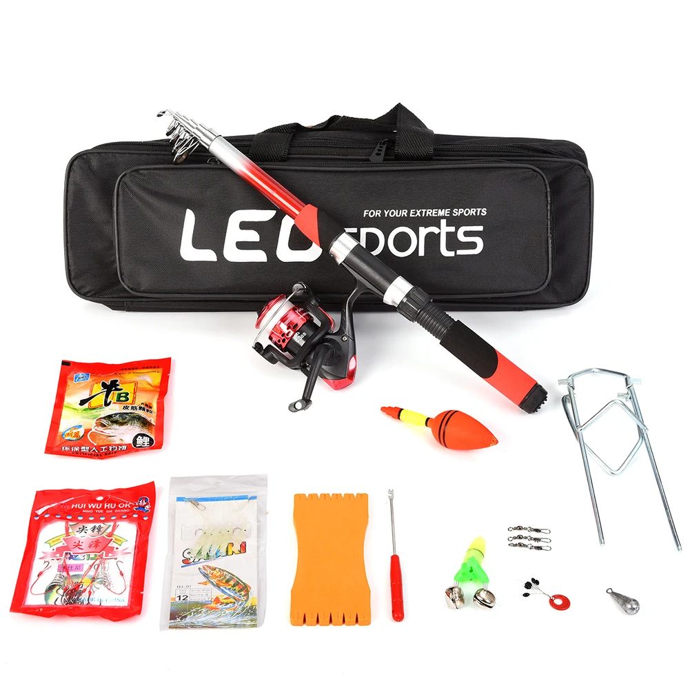 Fishing Rod Reel Combo Full Kit With Fishing Lure Hooks Accessories Spinning Fishing Reel, Fishing Bag Case
Fishing Rod Reel Combo Full Kit With Fishing Lure Hooks Accessories Spinning Fishing Reel, Fishing Bag Case