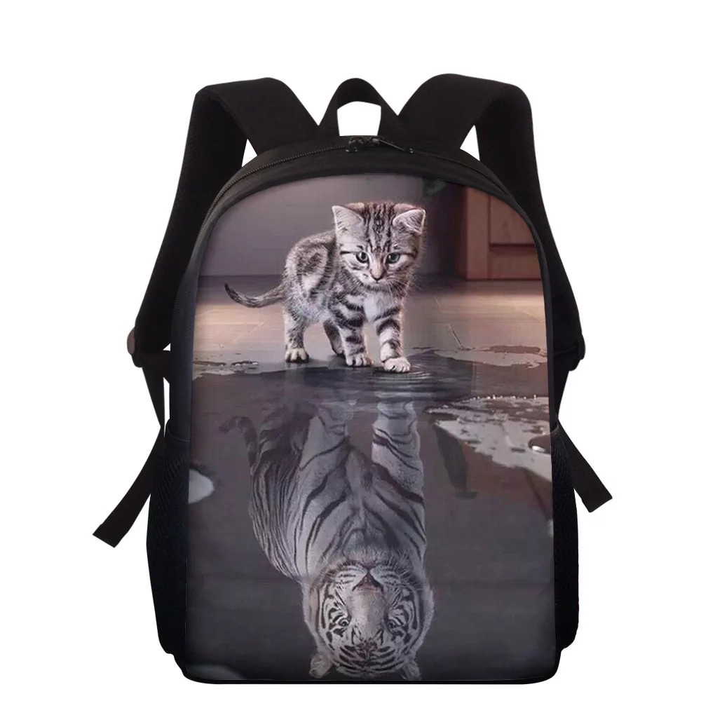 15 " Children School Bags For Boys Girls Cute 3D Cat Reflection Tiger Print Shoulder Bag Kids Backpack Bagpack Student Bookbag 
15 " Children School Bags For Boys Girls Cute 3D Cat Reflection Tiger Print Shoulder Bag Kids Backpack Bagpack Student Bookbag