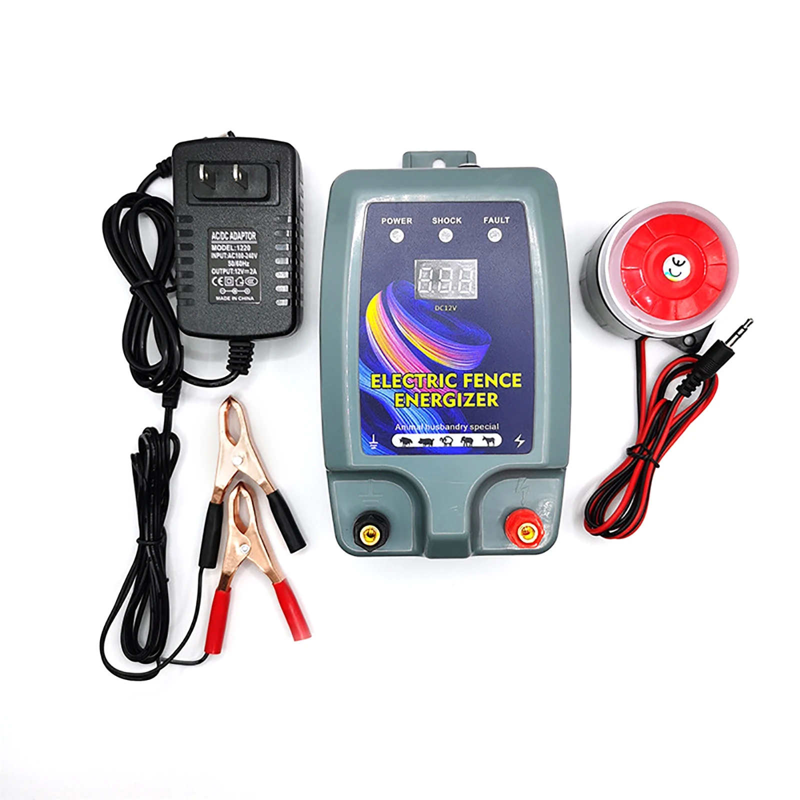 110km Farm Electric Fence Alert Electric Fence Charger Livestock High Voltage Pulse Controller Sheep Horse Poultry Fence Tool
110km Farm Electric Fence Alert Electric Fence Charger Livestock High Voltage Pulse Controller Sheep Horse Poultry Fence Tool