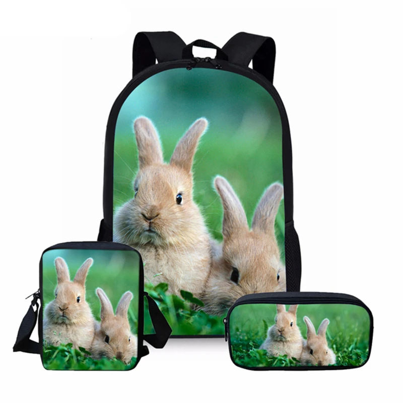 Kindergarten Schoolbag Cute Rabbit 3D Print 16” Children School BagS Set For Boys Girls Kids Backpack Bookbags Student Book Bag
Kindergarten Schoolbag Cute Rabbit 3D Print 16” Children School BagS Set For Boys Girls Kids Backpack Bookbags Student Book Bag