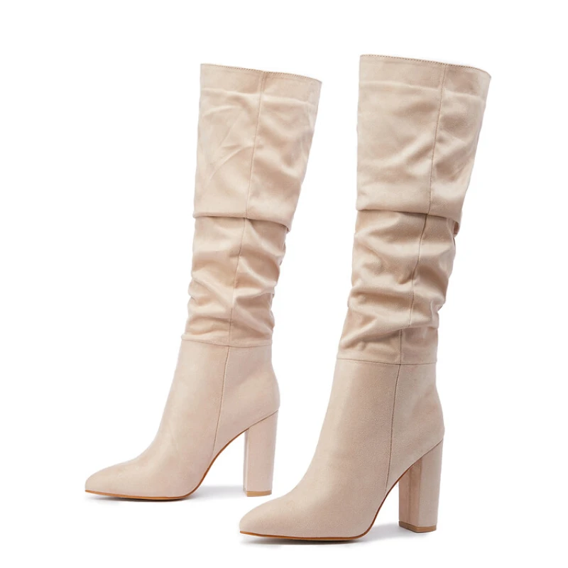 Women's High Heel Boots 22 Fall/Winter Fashion Classic Pointed Toe Chunky High Heel Knee-Length Coat Skinny Boots Western Style
Women's High Heel Boots 22 Fall/Winter Fashion Classic Pointed Toe Chunky High Heel Knee-Length Coat Skinny Boots Western Style