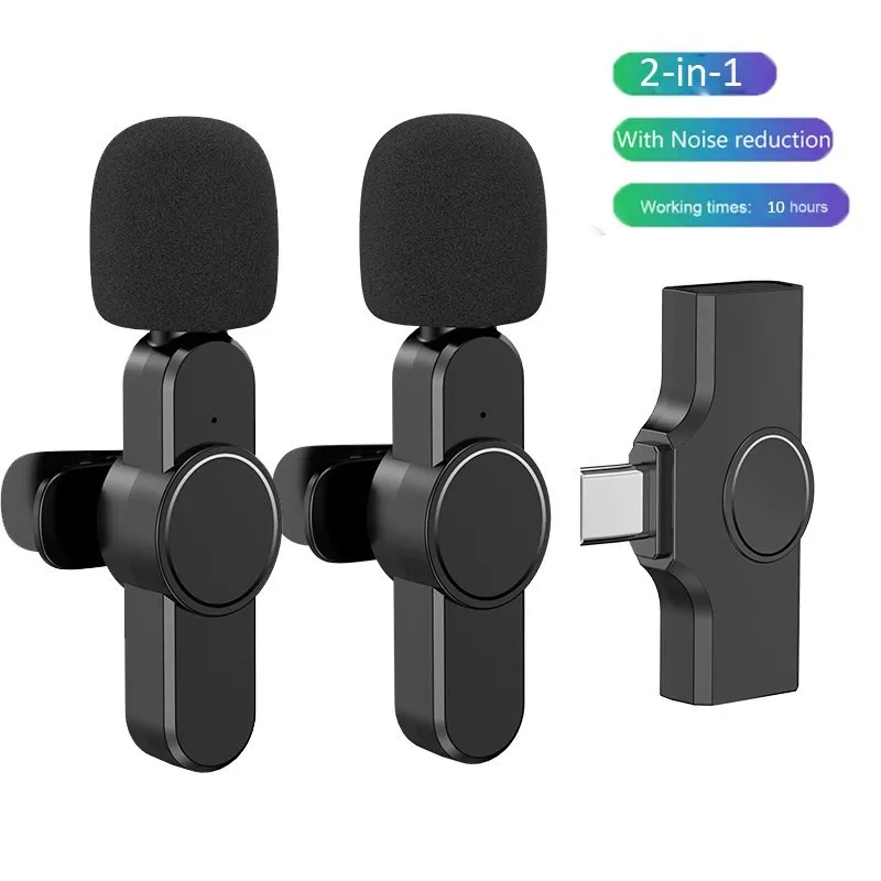 Wireless Lavalier Microphone Portable Plug-and-Play Mic Audio Video Recording for iPhone/Android/ipad/Facebook Youtube Live Game
Wireless Lavalier Microphone Portable Plug-and-Play Mic Audio Video Recording for iPhone/Android/ipad/Facebook Youtube Live Game