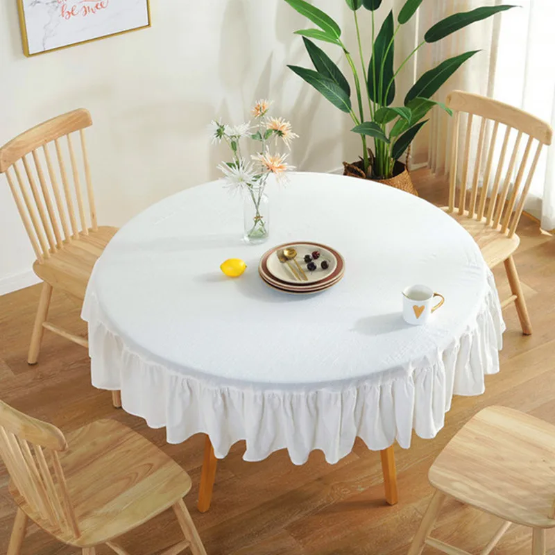 White Tablecloth Solid Color Round Table Cloth Cotton Linen Lace Ruffled Kitchen Dining Wedding Tables Cover Room Decor
White Tablecloth Solid Color Round Table Cloth Cotton Linen Lace Ruffled Kitchen Dining Wedding Tables Cover Room Decor