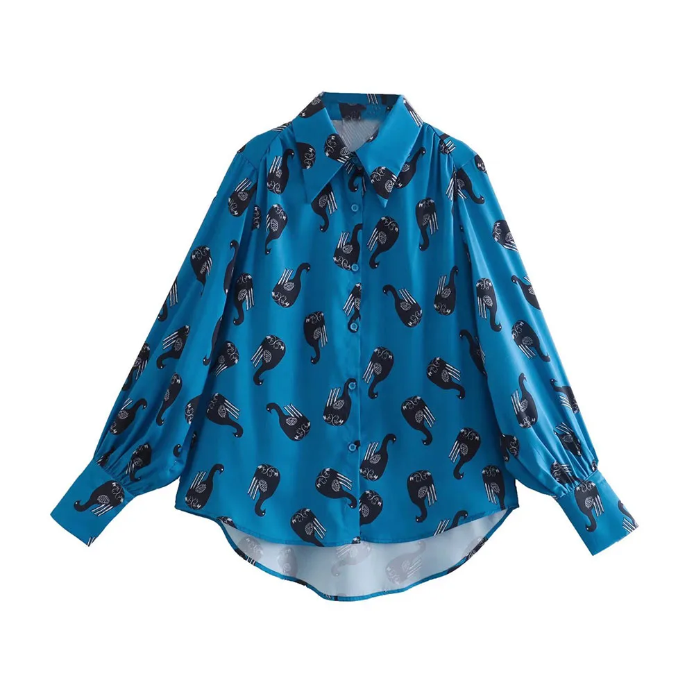 URMASZA2022 women's spring and summer new fashion modern printing thin loose cardigan long sleeves fashion woman blouses 2022
URMASZA2022 women's spring and summer new fashion modern printing thin loose cardigan long sleeves fashion woman blouses 2022