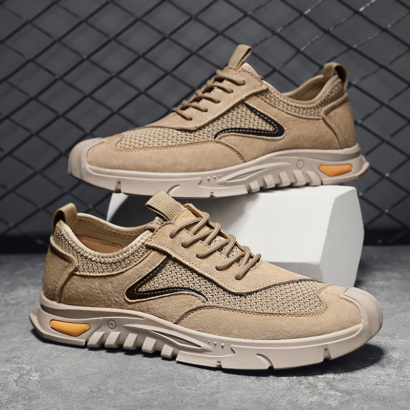 Summer Genuine Leather Lace Up Male Shoes Trendy Breathable Mesh Men's Leather Shoes Outdoor Slip Resistant Men's Walking Shoes
Summer Genuine Leather Lace Up Male Shoes Trendy Breathable Mesh Men's Leather Shoes Outdoor Slip Resistant Men's Walking Shoes