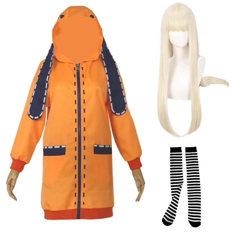Anime Kakegurui Yomotsuki Runa Cosplay Costume Hoodie Orange Hoodie Jacket Compulsive Gambler Sock Set Halloween Costumes
Anime Kakegurui Yomotsuki Runa Cosplay Costume Hoodie Orange Hoodie Jacket Compulsive Gambler Sock Set Halloween Costumes