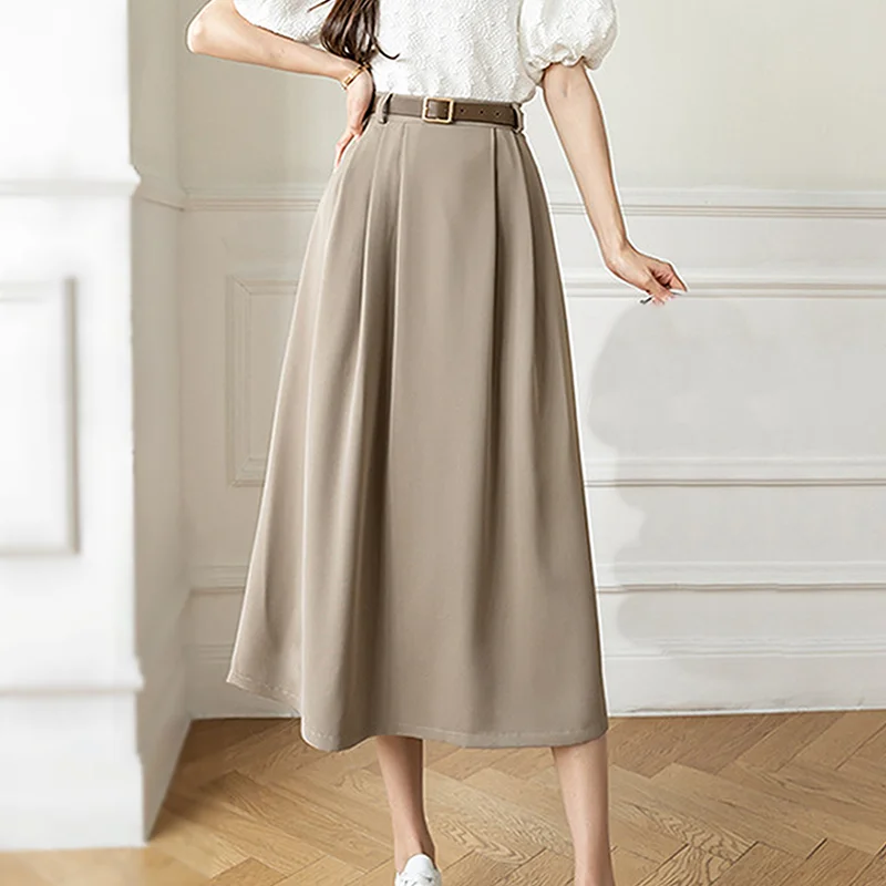 Zeolore Spring Women High Waist A-line Sashes Skirt 2022 New Style Elegant Mid-length Long Skirts Office Lady Solid Skirt QT1577
Zeolore Spring Women High Waist A-line Sashes Skirt 2022 New Style Elegant Mid-length Long Skirts Office Lady Solid Skirt QT1577