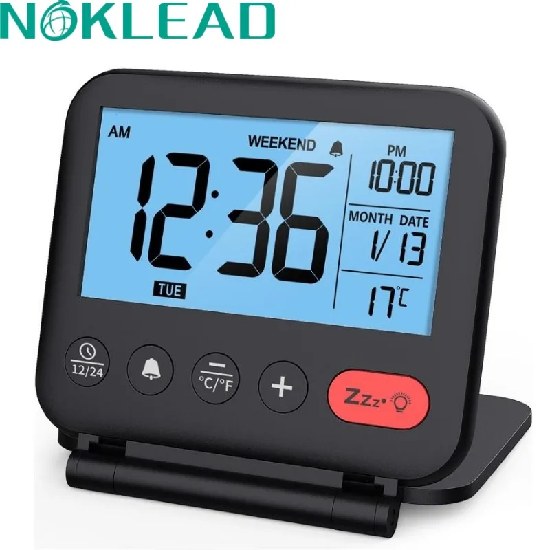 NOKLEAD New Travel Camping Clock Cover Desk Digital LCD Thermometer Calendar Clock Traveling Alarm Clock Home Desktop Clock
NOKLEAD New Travel Camping Clock Cover Desk Digital LCD Thermometer Calendar Clock Traveling Alarm Clock Home Desktop Clock