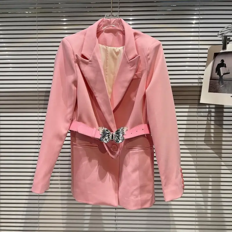 Newest 2022 Stylish Designer Jacket Women's Butterfly Metal Buckle Belted Long Blazer
Newest 2022 Stylish Designer Jacket Women's Butterfly Metal Buckle Belted Long Blazer