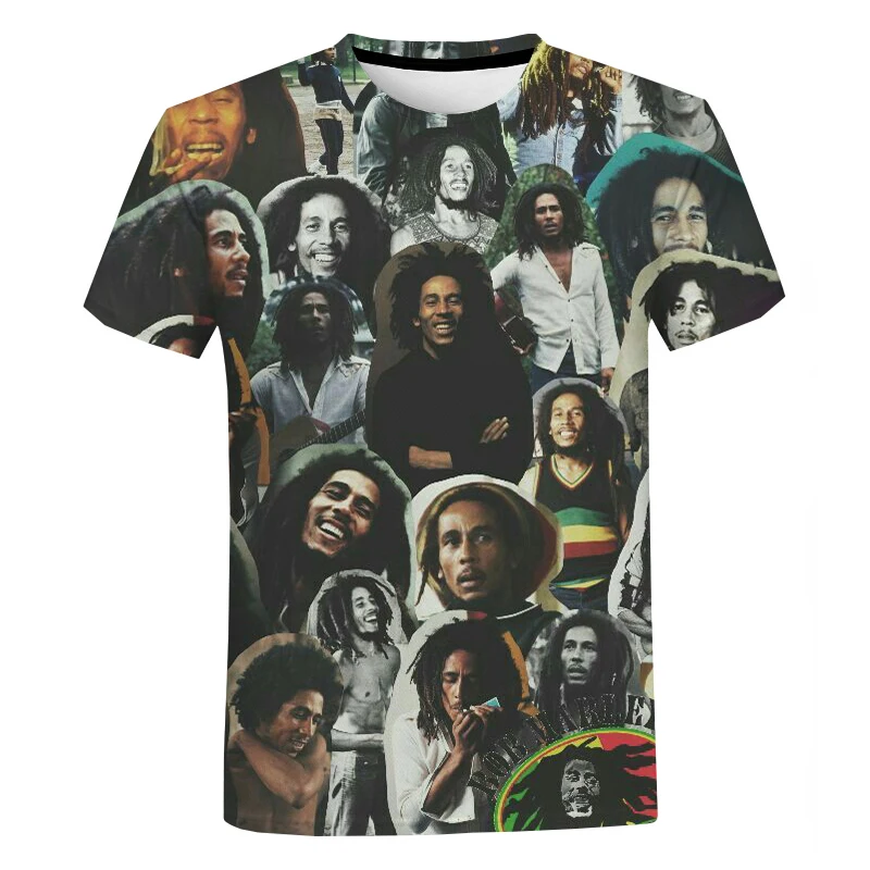 Bob Marley 3D Printed T-shirts Unisex Fashion Casual Round Neck Short Sleeve Hip Hop Streetwear Tee Tops
Bob Marley 3D Printed T-shirts Unisex Fashion Casual Round Neck Short Sleeve Hip Hop Streetwear Tee Tops