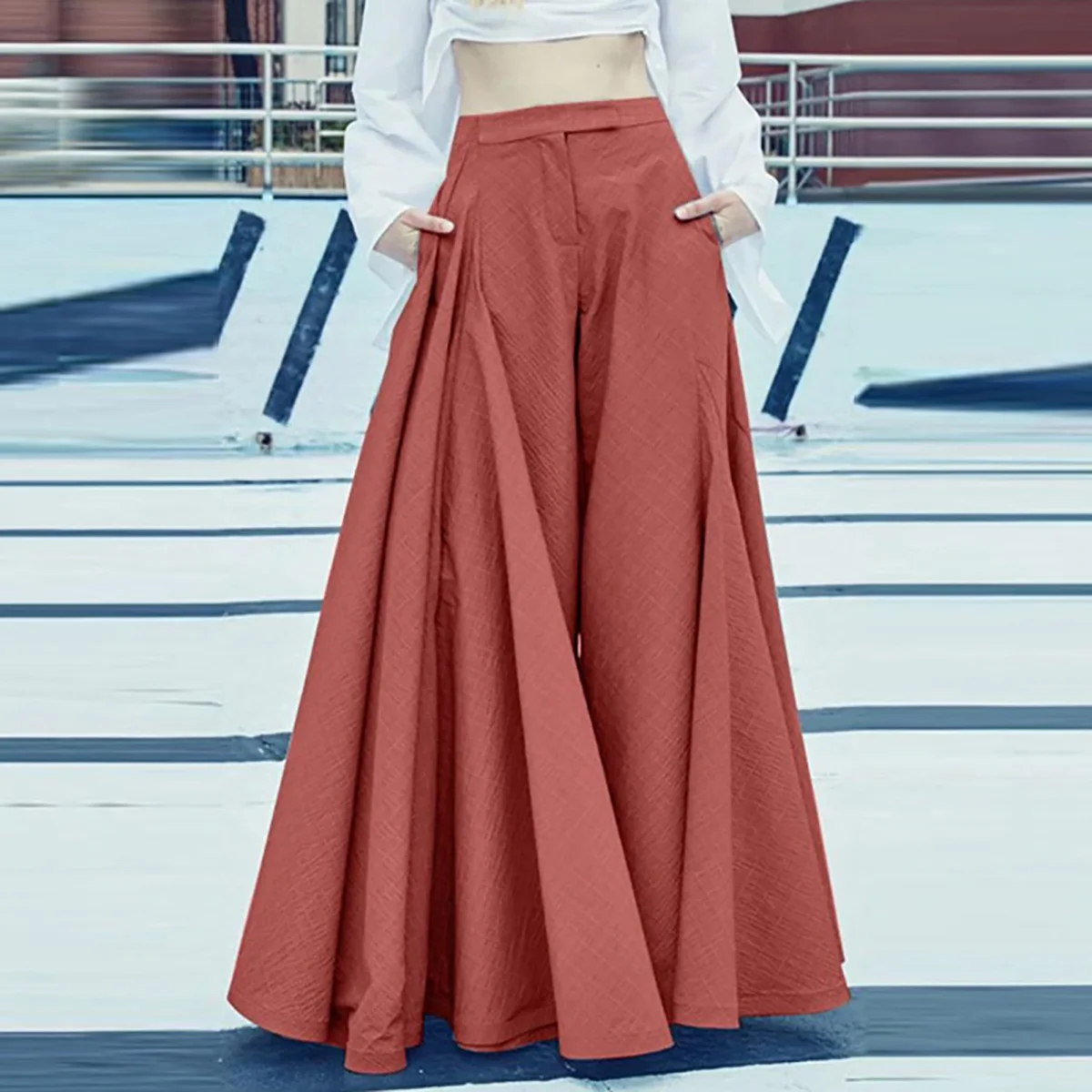 Yeezzi Summer Fashion Female Simple Casual Loose Wide Legs High Waist Long Trousers Solid Color Elegant Pants for Women 2022 New
Yeezzi Summer Fashion Female Simple Casual Loose Wide Legs High Waist Long Trousers Solid Color Elegant Pants for Women 2022 New