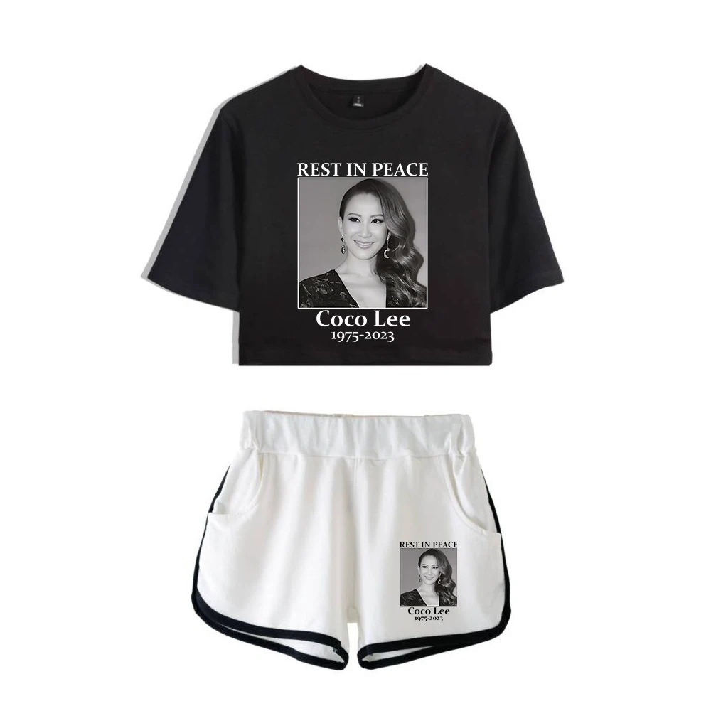 Coco Lee Rip Pop Singer Li Wen Navel Tee Two Piece Set Short Sleeve Cropped Top+Shorts 1975-2023 Rest in Peace Women's Sets
Coco Lee Rip Pop Singer Li Wen Navel Tee Two Piece Set Short Sleeve Cropped Top+Shorts 1975-2023 Rest in Peace Women's Sets