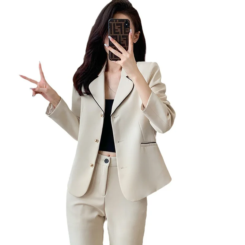 Women's Casual Suit Two Piece 2023 Spring Autumn New Fashion Long Sleeve Blazers Coat Pant Suit Preppy Style Chic Matching Set
Women's Casual Suit Two Piece 2023 Spring Autumn New Fashion Long Sleeve Blazers Coat Pant Suit Preppy Style Chic Matching Set