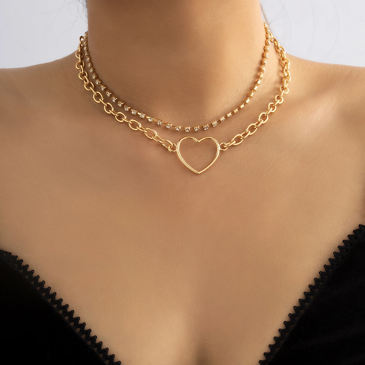 Miami Cuban Luxury Tennis Chain Choker Necklace For Women Fashion Geometric Heart Pendant Chunky Multi Layer Collar Jewelry Gift
Miami Cuban Luxury Tennis Chain Choker Necklace For Women Fashion Geometric Heart Pendant Chunky Multi Layer Collar Jewelry Gift