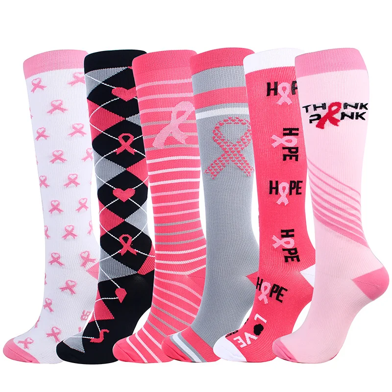 Men Women's Compression Socks Ribbon Printing Knee Sports Stockings (20-30mmHg) for Running,Travel,Cycling,Pregnant,Edema,Nurse
Men Women's Compression Socks Ribbon Printing Knee Sports Stockings (20-30mmHg) for Running,Travel,Cycling,Pregnant,Edema,Nurse
