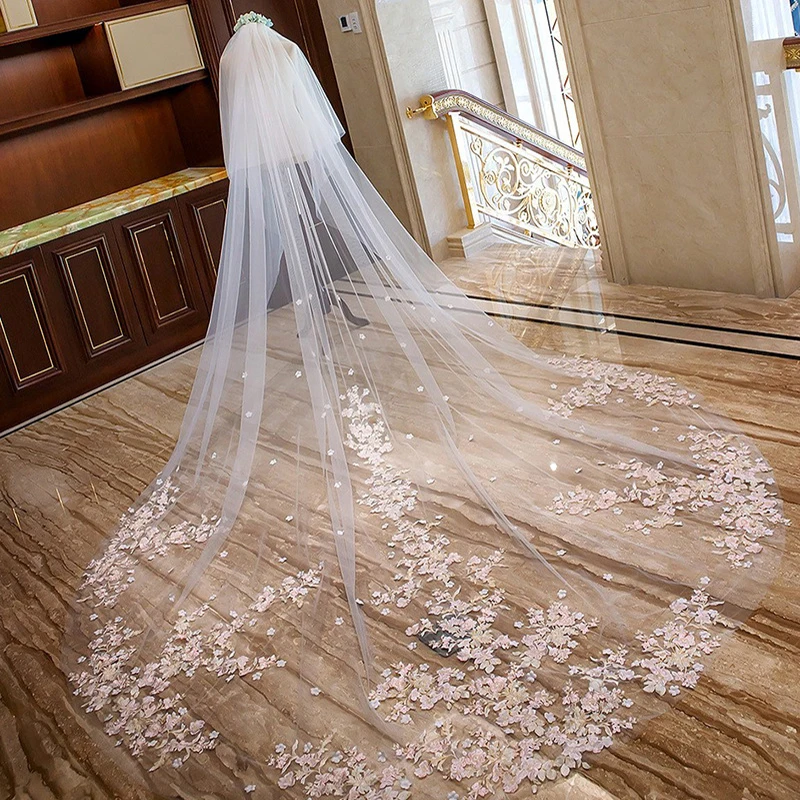 2023 Fashion Appliqué Design Lace Edge 350cm Long Wedding Veil Voile Mariage Two Layers Bride Wedding Accessories Velos De Novia
2023 Fashion Appliqué Design Lace Edge 350cm Long Wedding Veil Voile Mariage Two Layers Bride Wedding Accessories Velos De Novia
