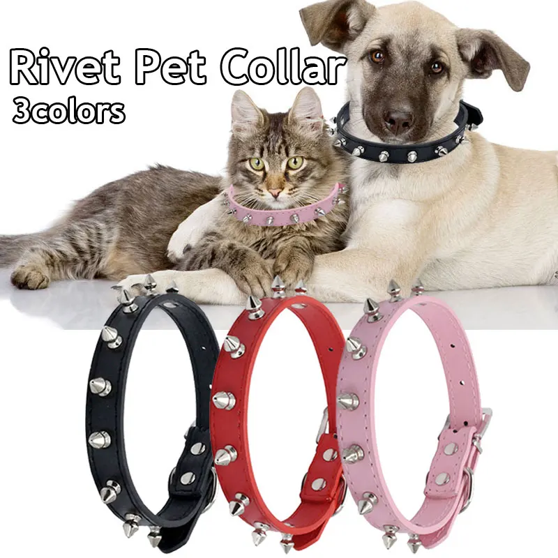 3 Colors Cool PU Cat Dog Collar Cats Dog Leather Spiked Studded Collars Pet Training For Small Medium Dogs Cats Chihuahua
3 Colors Cool PU Cat Dog Collar Cats Dog Leather Spiked Studded Collars Pet Training For Small Medium Dogs Cats Chihuahua